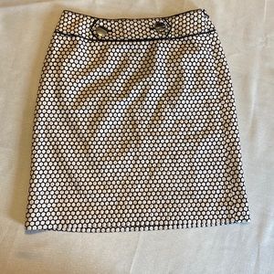 Ann Taylor skirt black and white honeycomb petites